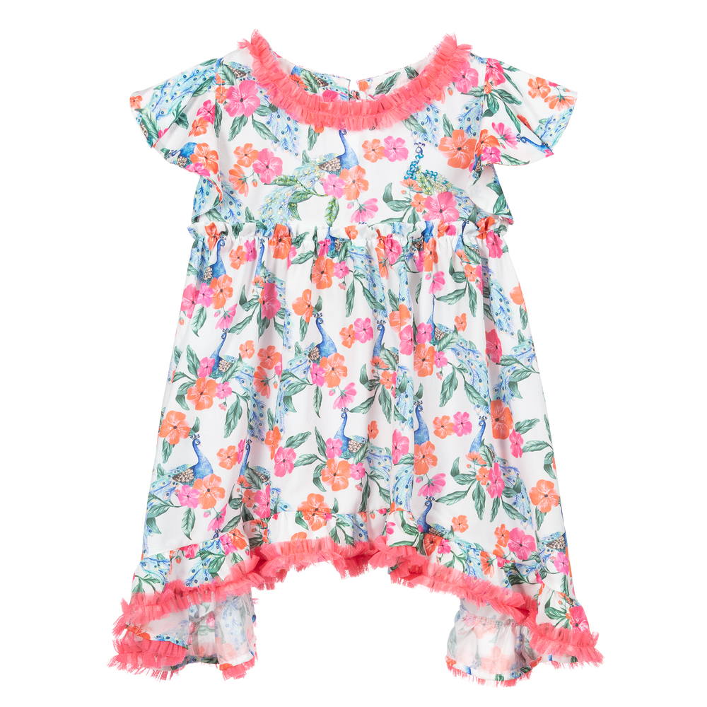 Selini Action - Pink & White Beach Dress | Childrensalon