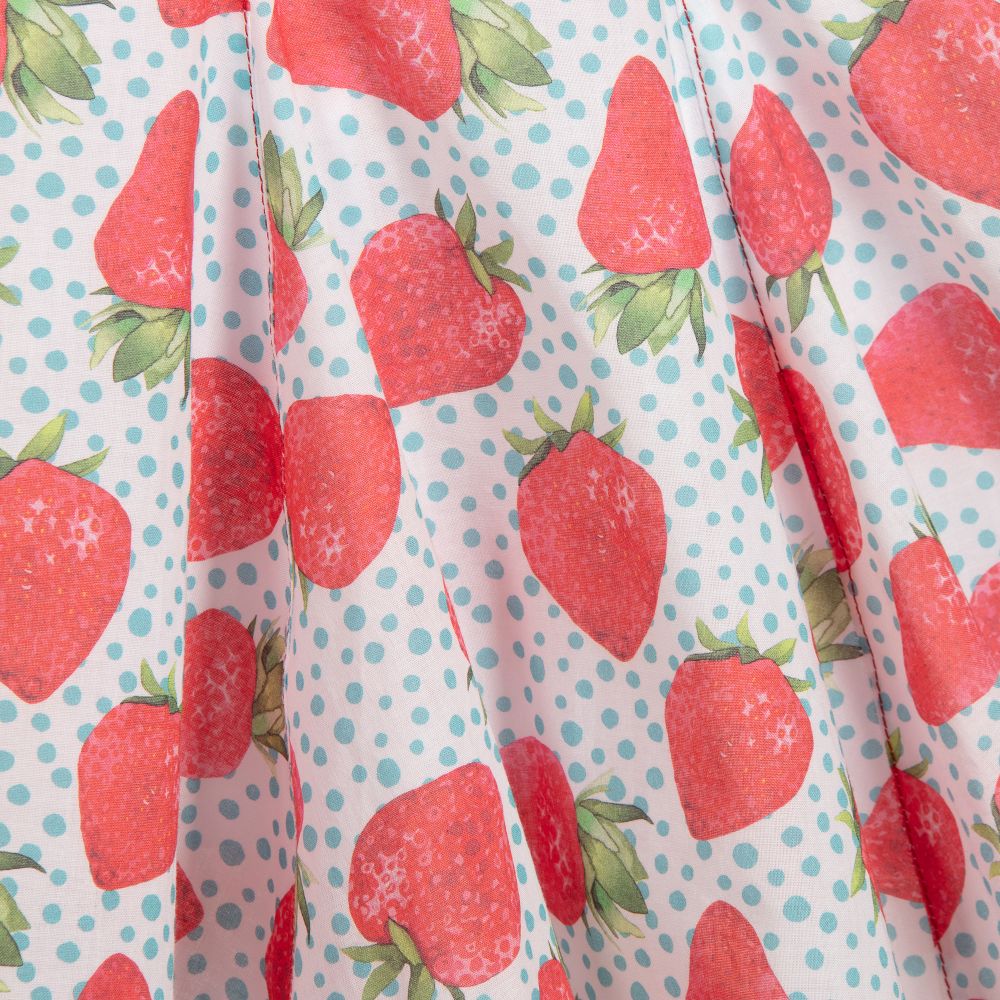 Selini Action-Red Cotton Strawberry Dress | Childrensalon Outlet