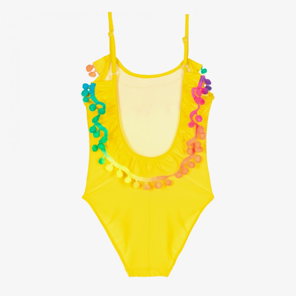 Selini Action-Желтый купальник с помпонами | Childrensalon Outlet