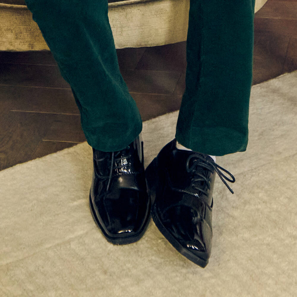 Sevva-Boys Black Patent Faux Leather Brogues | Childrensalon Outlet
