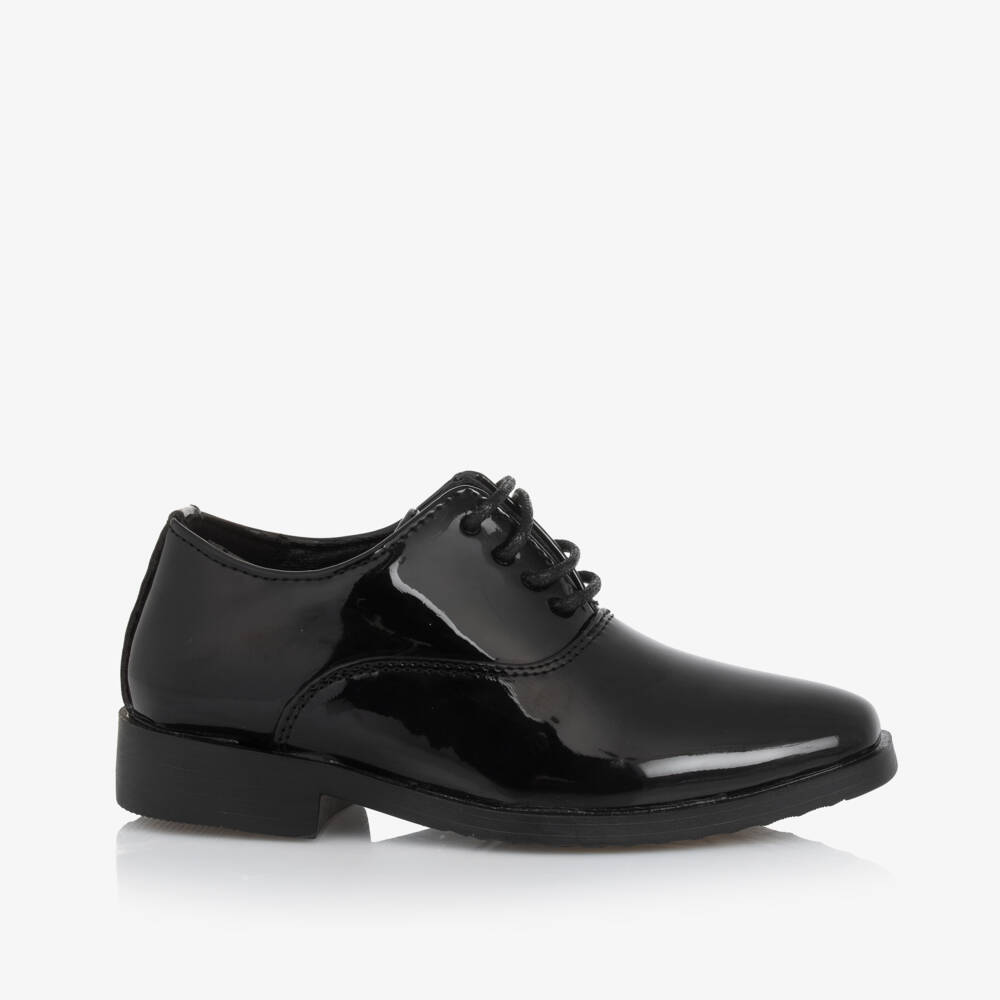 Sevva-Boys Black Patent Faux Leather Brogues | Childrensalon Outlet