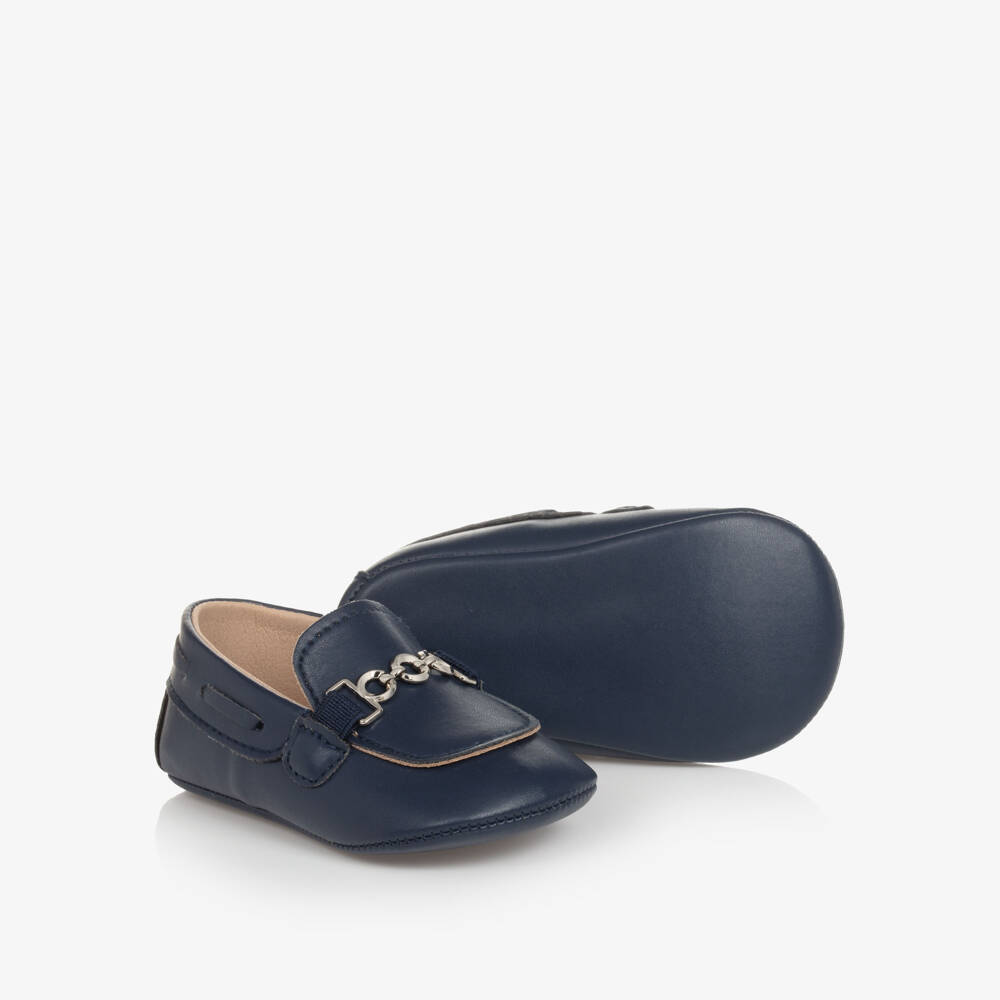 Sevva-Boys Classic Navy Pre-Walker Loafers | Childrensalon Outlet