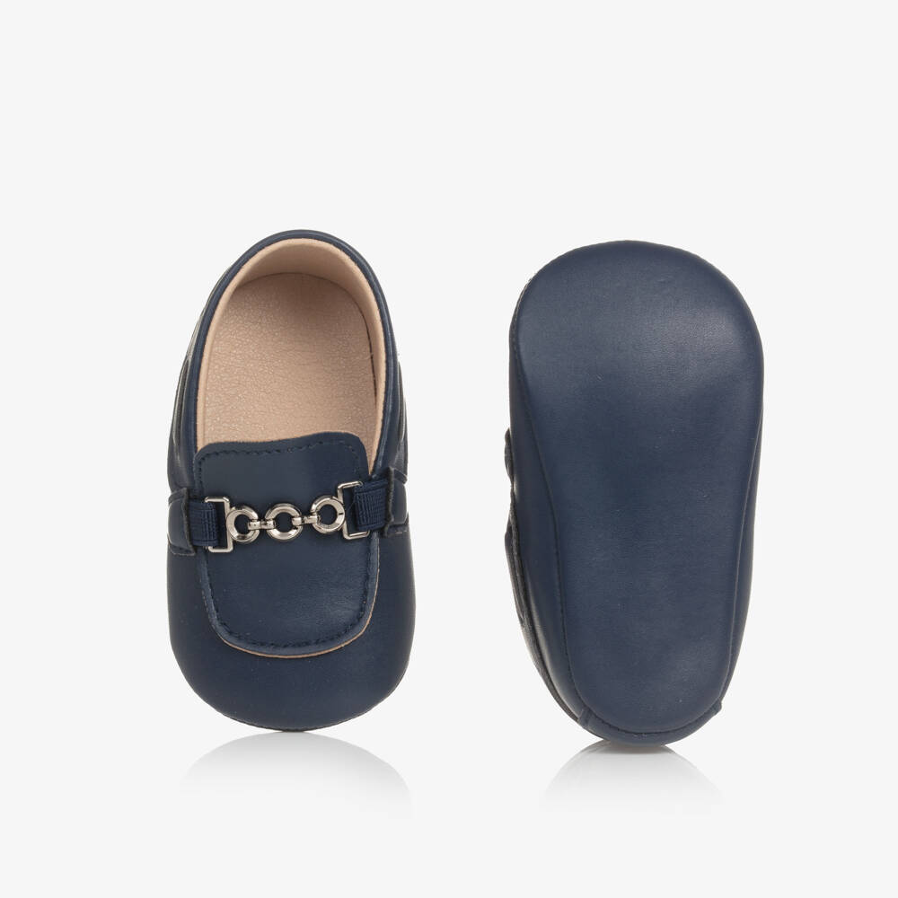Sevva-Boys Classic Navy Pre-Walker Loafers | Childrensalon Outlet
