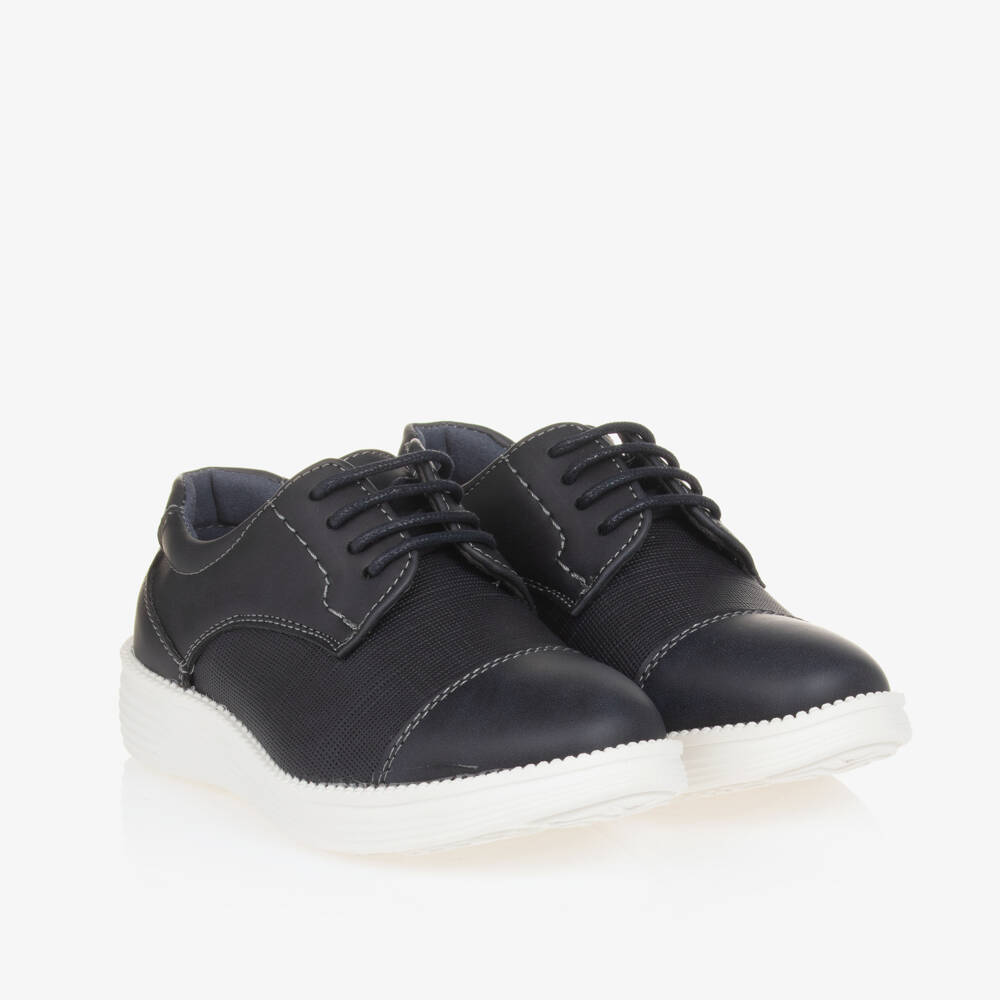Sevva-Boys Navy Faux Leather Brogues | Childrensalon Outlet