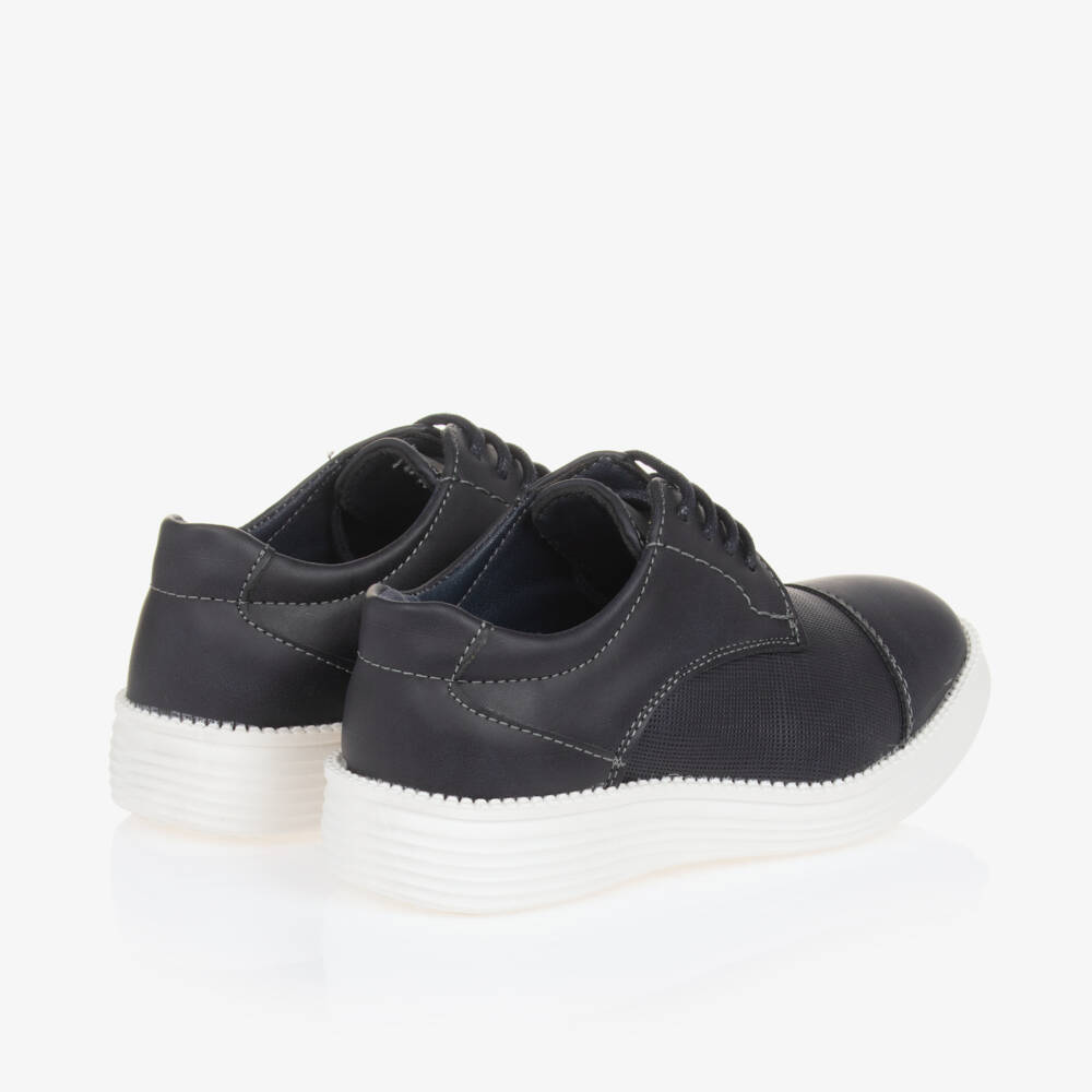 Sevva-حذاء جلد صناعي لون كحلي للأولاد | Childrensalon Outlet