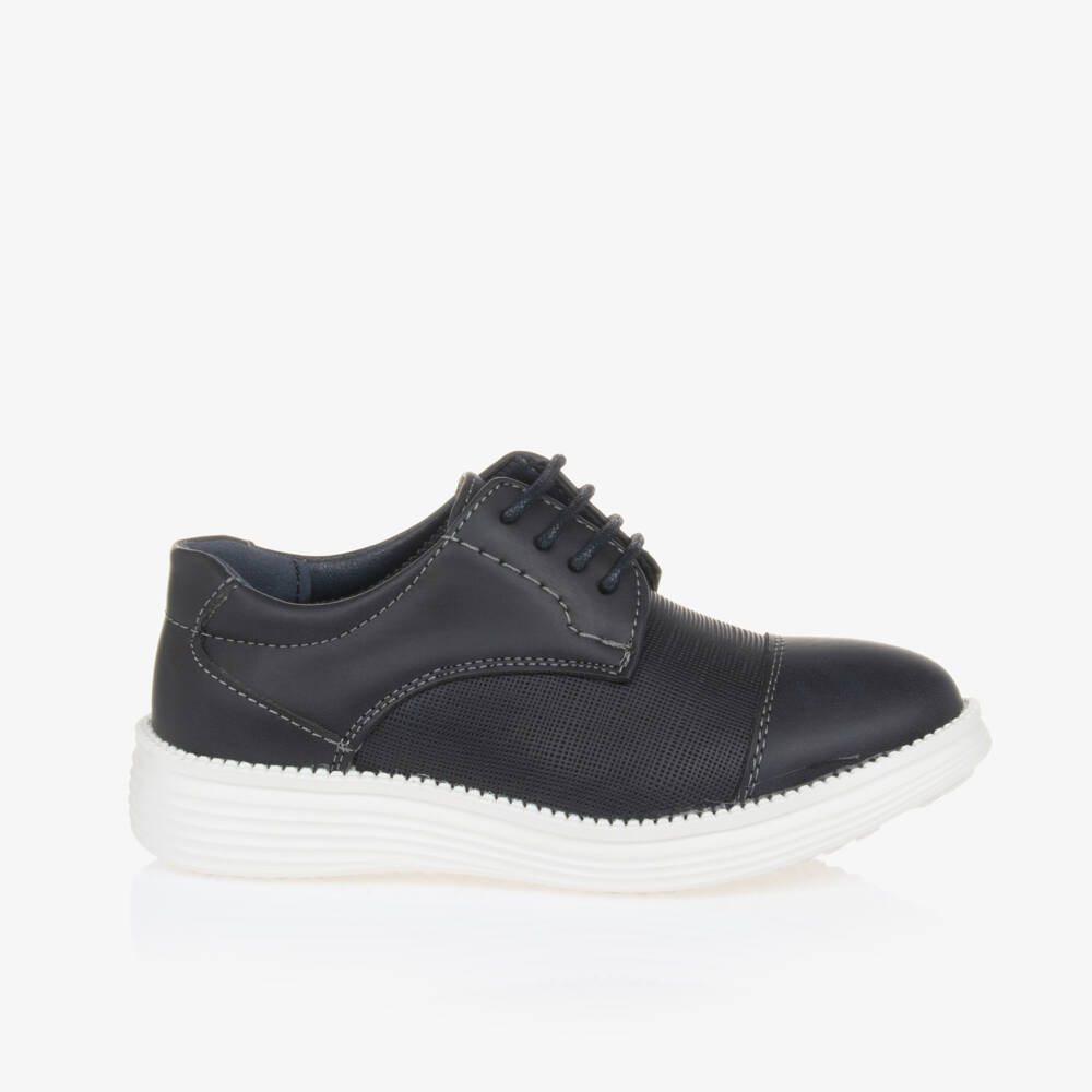 Sevva-حذاء جلد صناعي لون كحلي للأولاد | Childrensalon Outlet