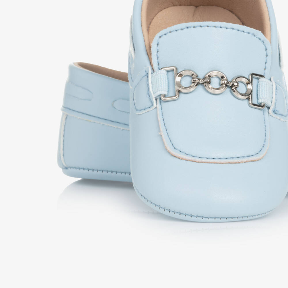 Sevva-Boys Soft Blue Baby Loafers | Childrensalon Outlet