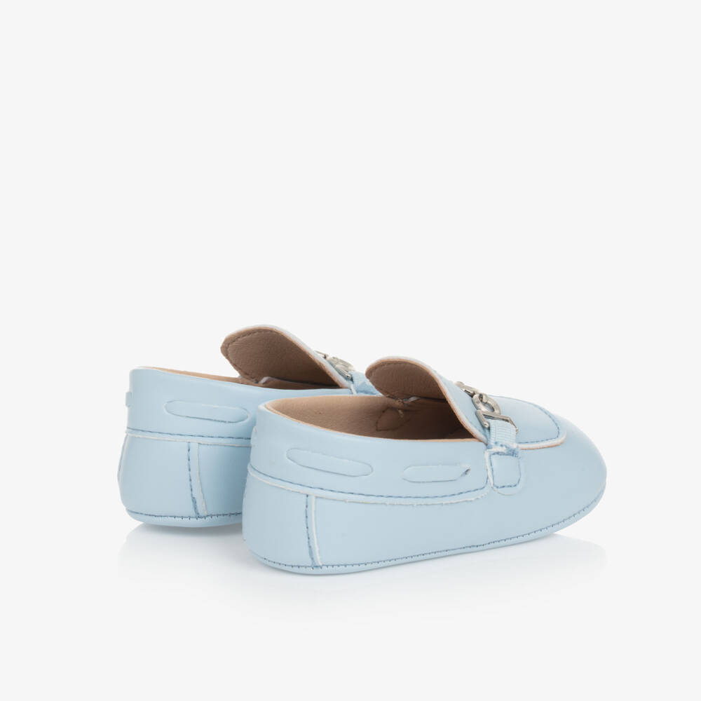 Sevva-Boys Soft Blue Baby Loafers | Childrensalon Outlet