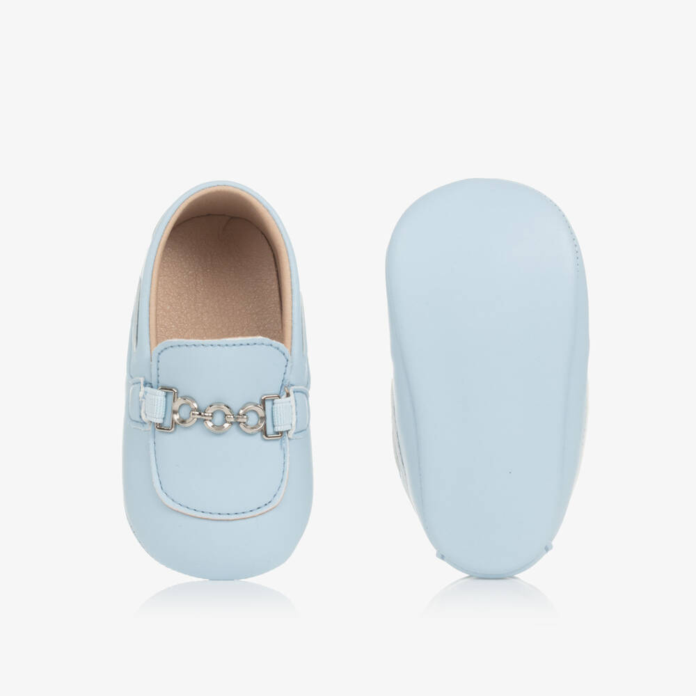 Sevva-Boys Soft Blue Baby Loafers | Childrensalon Outlet