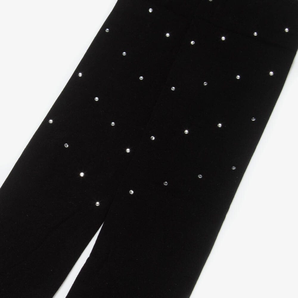 Sevva-Girls Black Tights with Rhinestones | Childrensalon Outlet