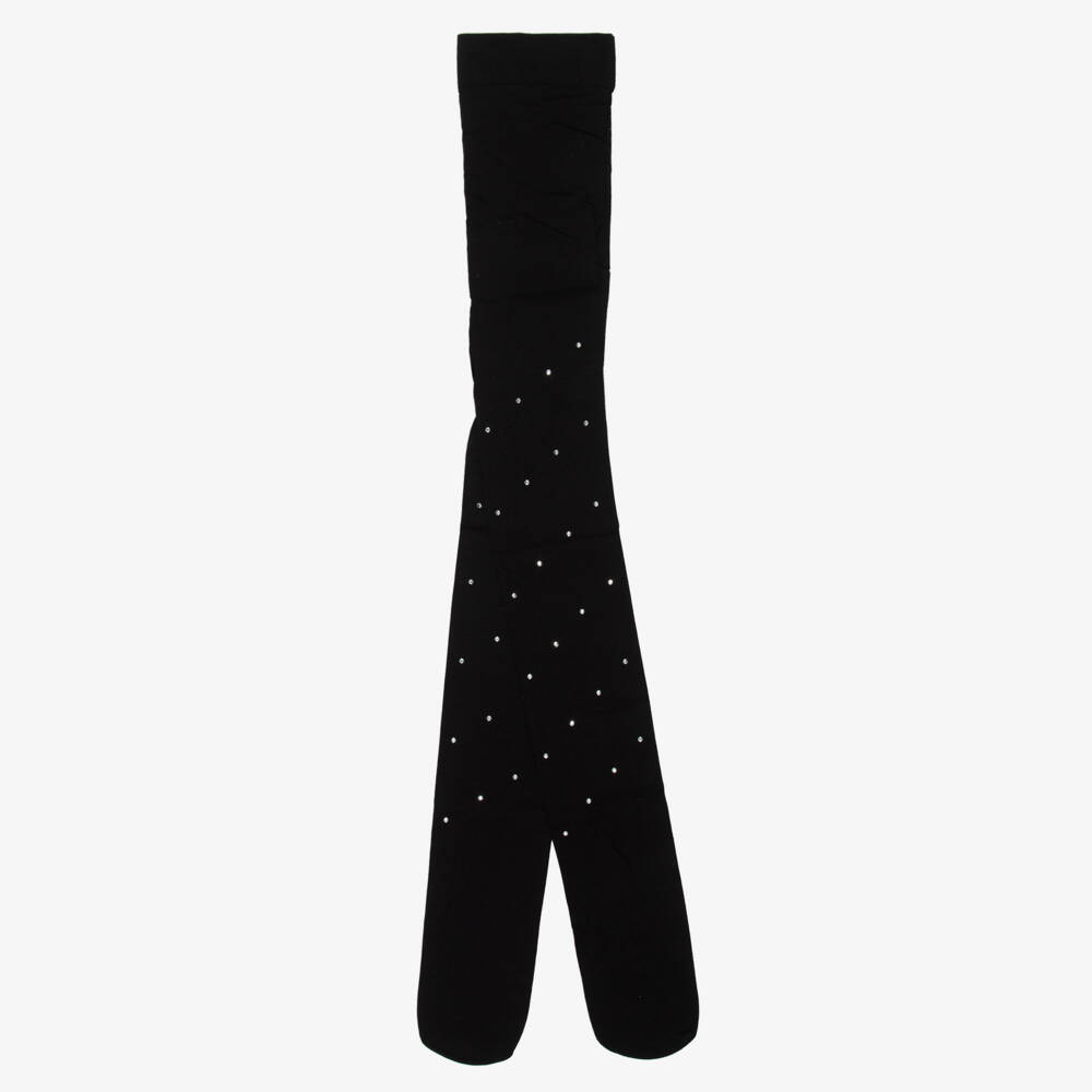 Sevva-Girls Black Tights with Rhinestones | Childrensalon Outlet
