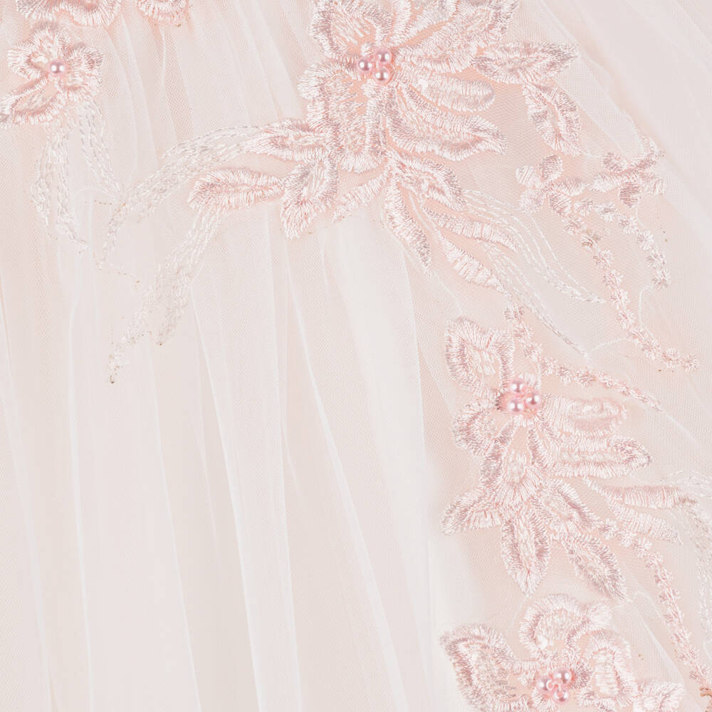 Sevva-Платье из тюля с цветочным узором для девочек в нежно-розовом цвете | Childrensalon Outlet