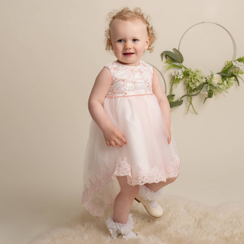 Sevva-Girls Blush Satin Tulle Gown | Childrensalon Outlet