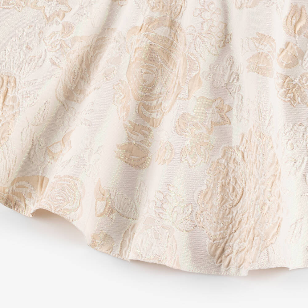 Sevva-Girls Champagne Floral Brocade Dress | Childrensalon Outlet