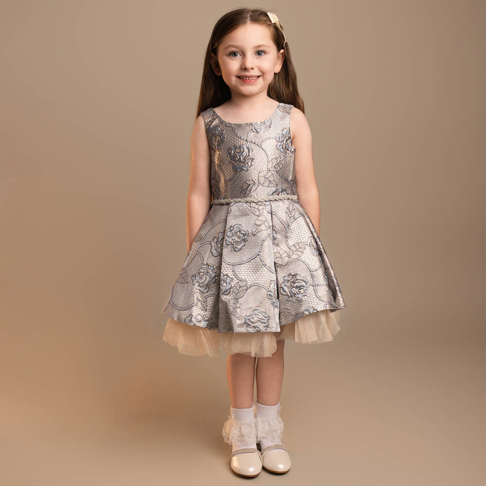 Sevva-Элегантный синий и золотой ансамбль для девочек | Childrensalon Outlet