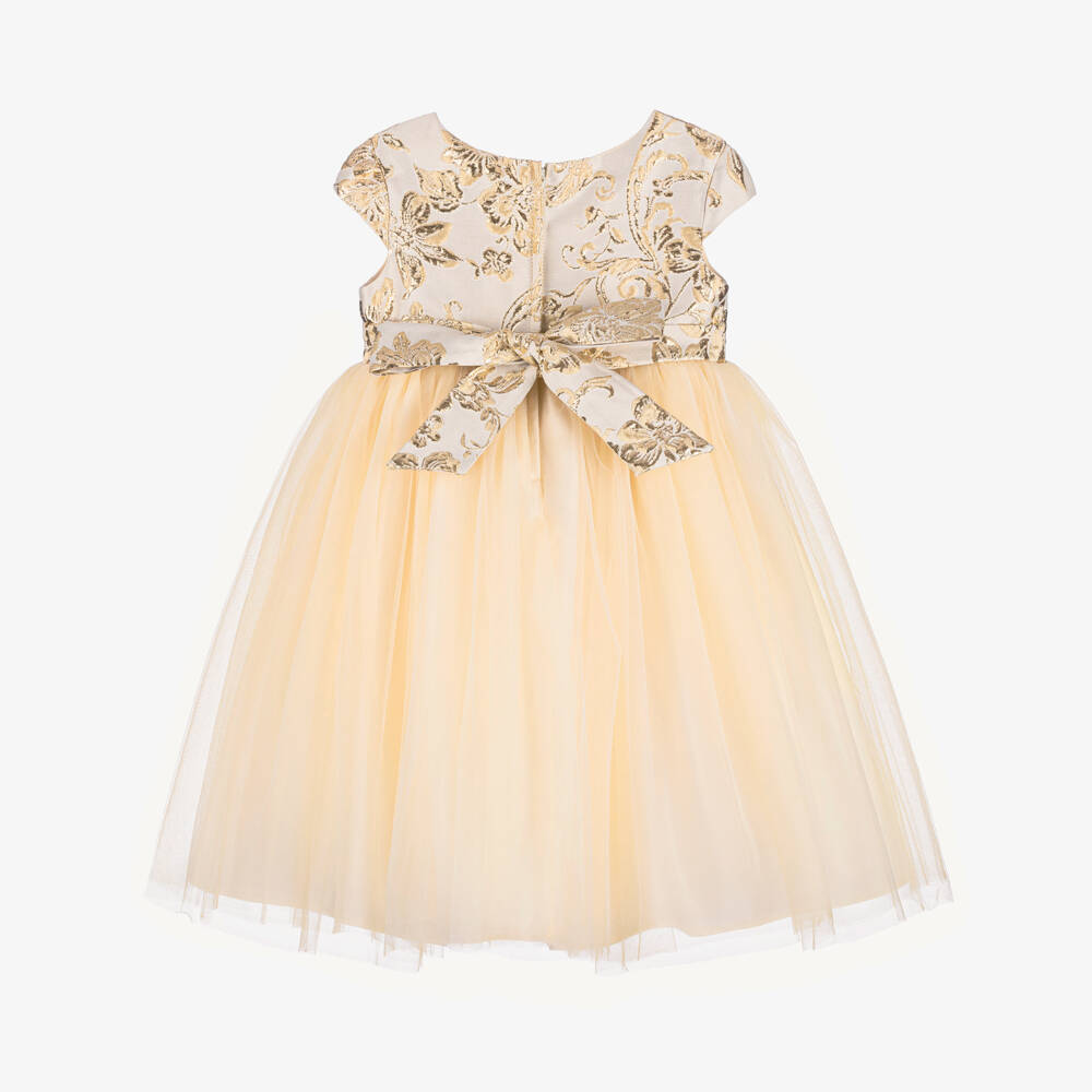 Sevva-فستان تول ذهبي أنيق للبنات | Childrensalon Outlet