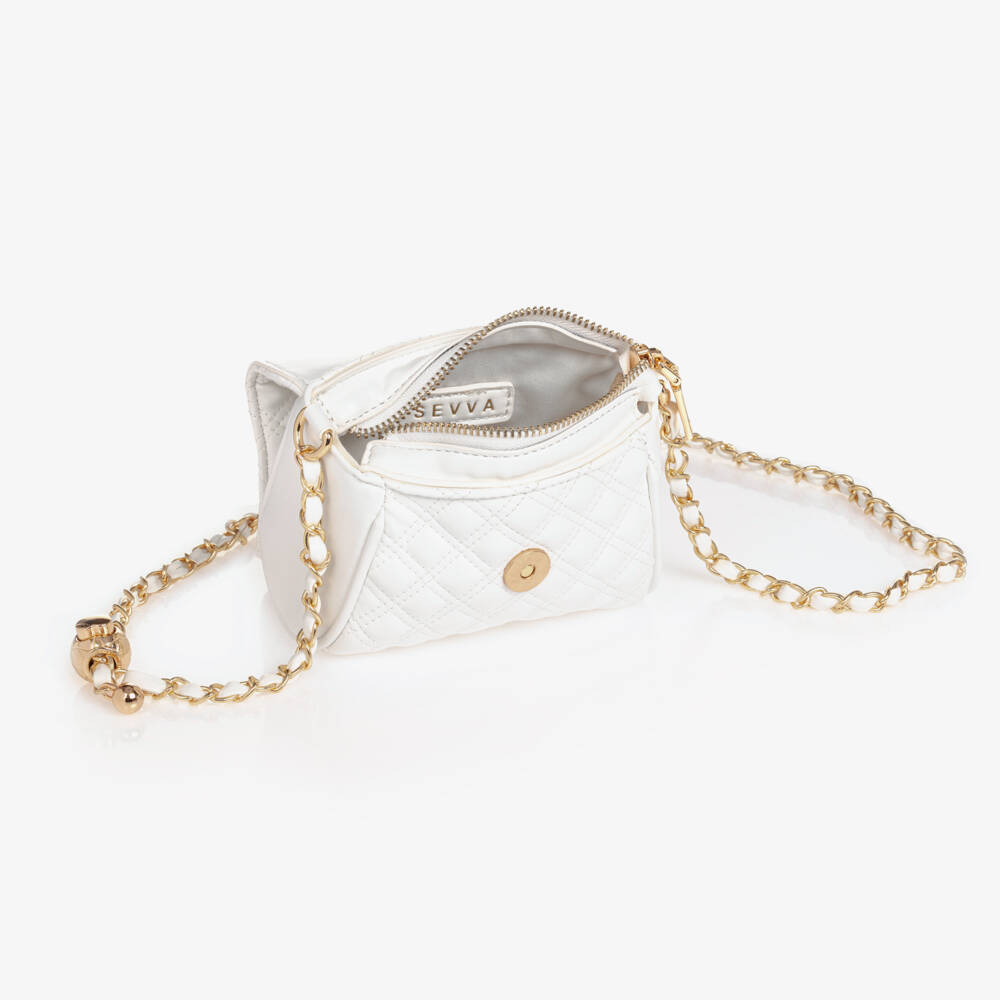 Sevva-Girls Elegant Ivory Quilted Purse | Childrensalon Outlet