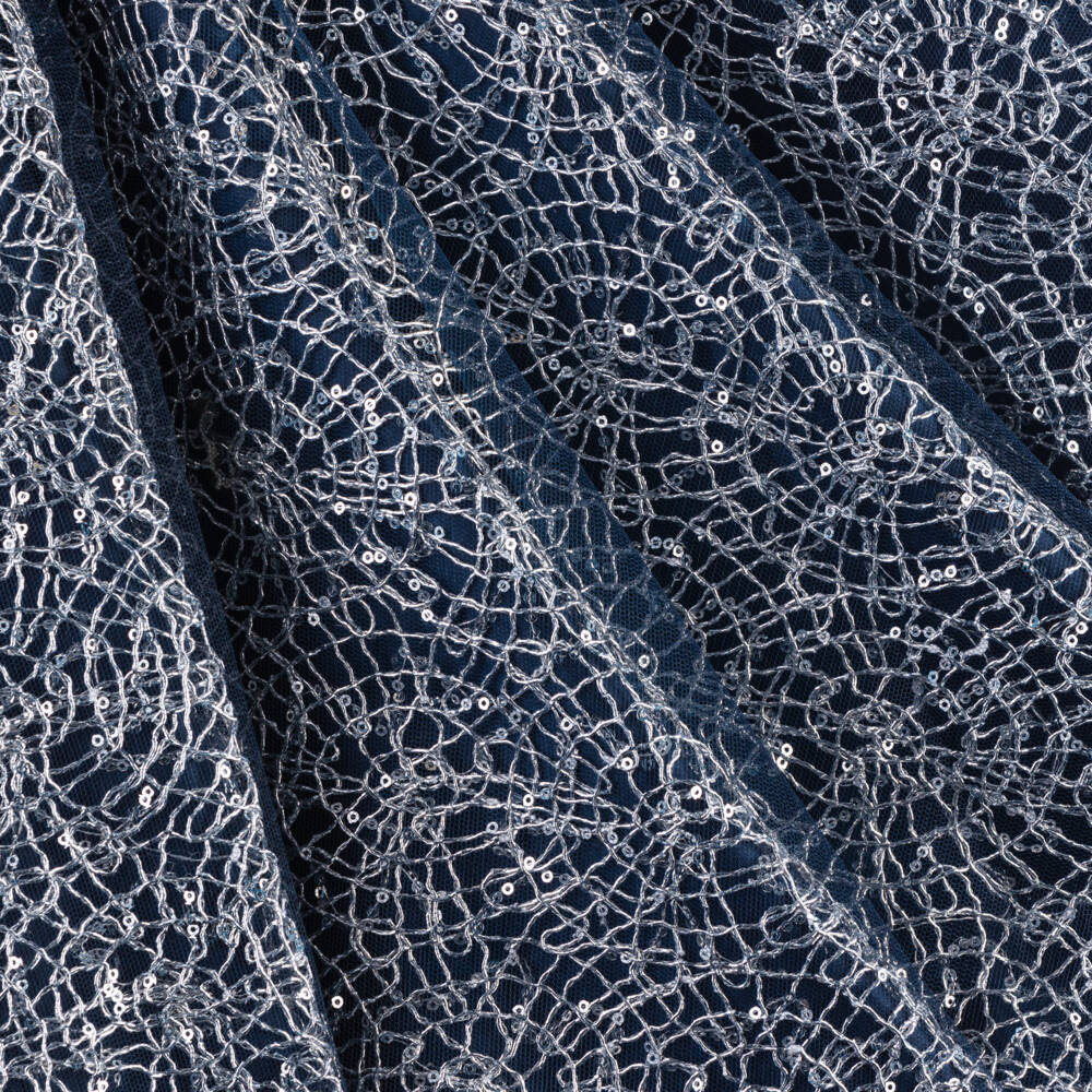 Sevva-Girls Elegant Navy & Silver Dress | Childrensalon Outlet