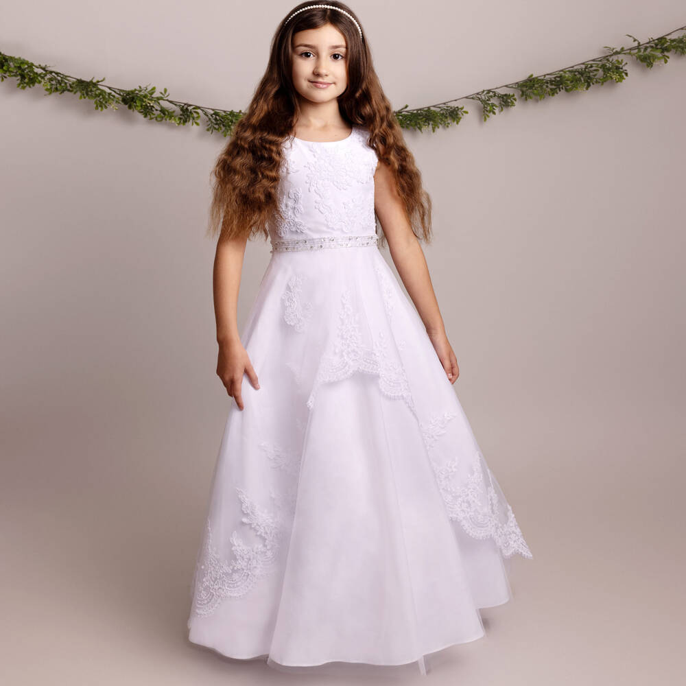 Sevva-Элегантное атласное платье из тюля для девочек | Childrensalon Outlet