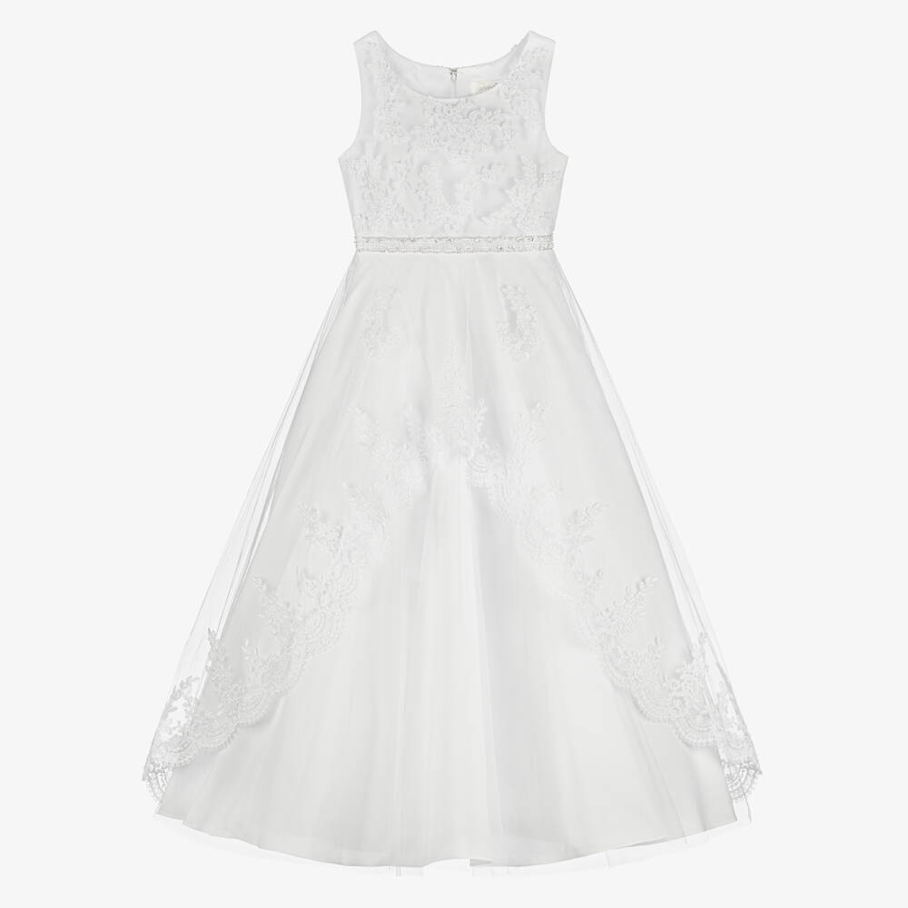 Sevva-Girls Elegant Satin Tulle Gown | Childrensalon Outlet