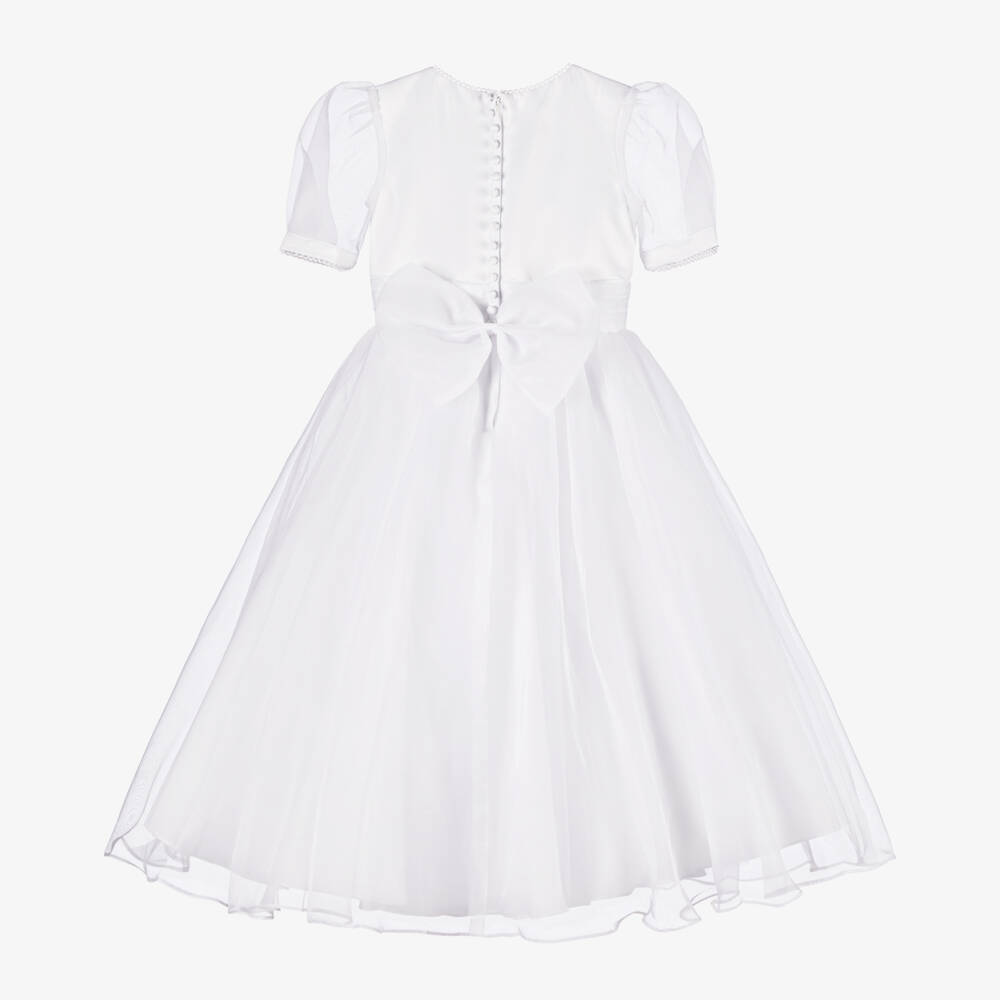 Sevva-Элегантное белое платье из органзы для девочек | Childrensalon Outlet