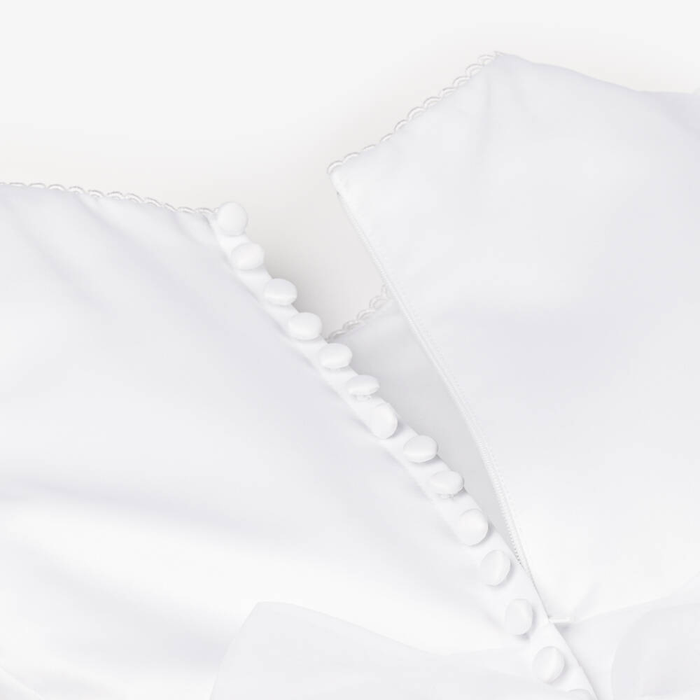 Sevva-Элегантное белое платье из органзы для девочек | Childrensalon Outlet