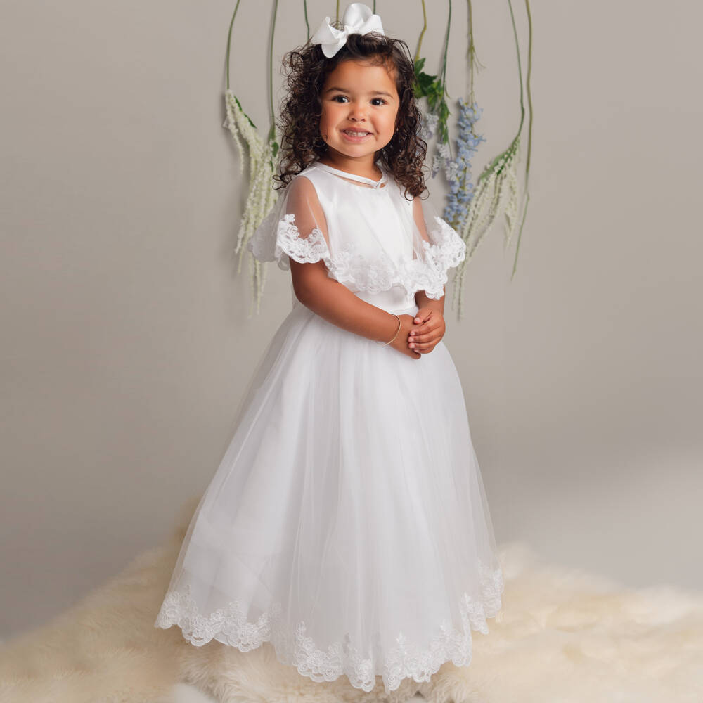 Sevva-Элегантный белый комплект из тюля для девочек | Childrensalon Outlet