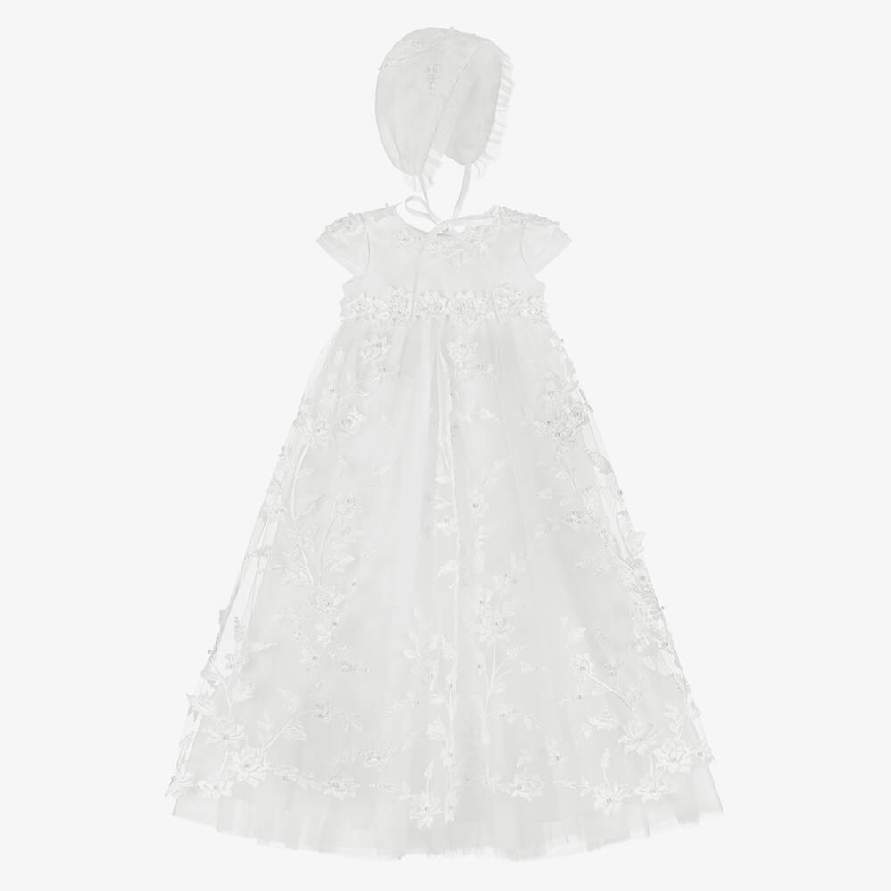 Sevva-Girls Ivory Floral Ceremony Dress | Childrensalon Outlet