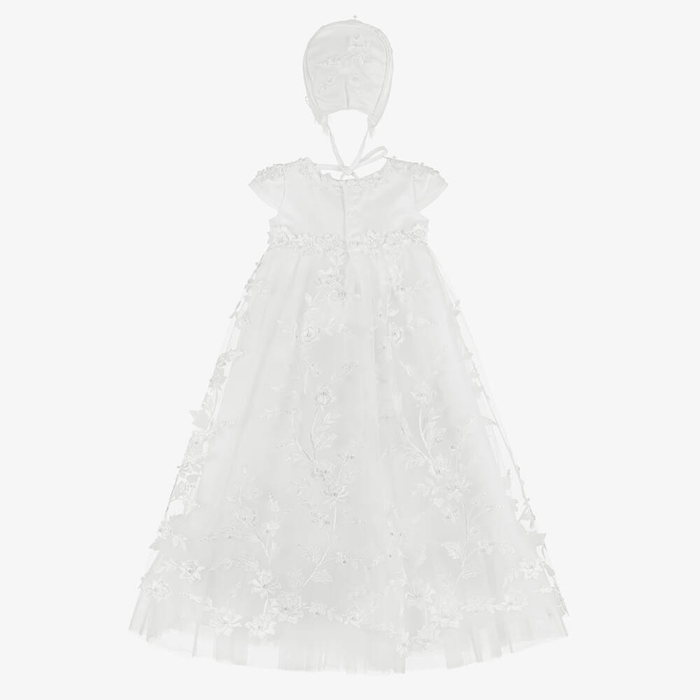 Sevva-Girls Ivory Floral Ceremony Dress | Childrensalon Outlet