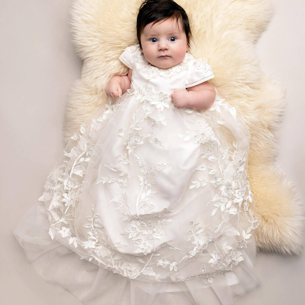 Sevva-Girls Ivory Floral Ceremony Dress | Childrensalon Outlet