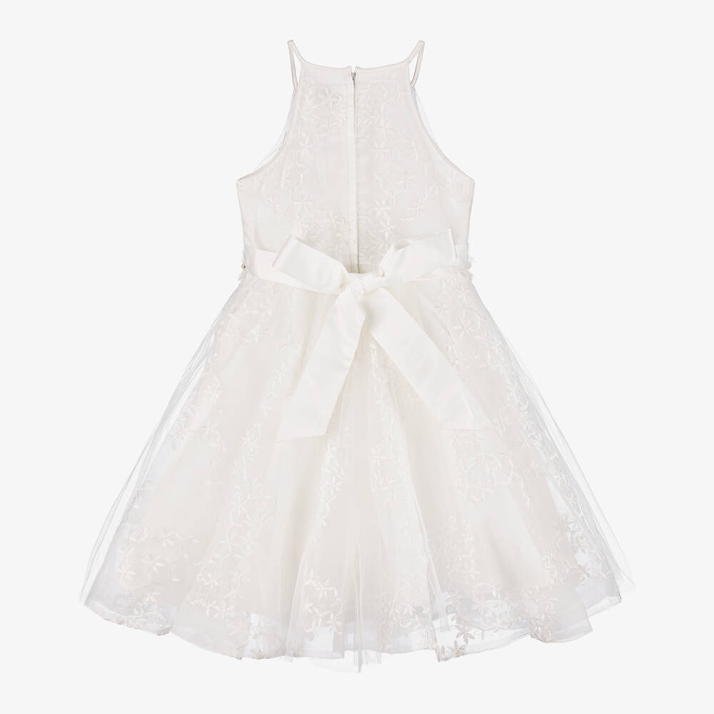 Sevva-Girls Ivory Floral Organza Gown | Childrensalon Outlet