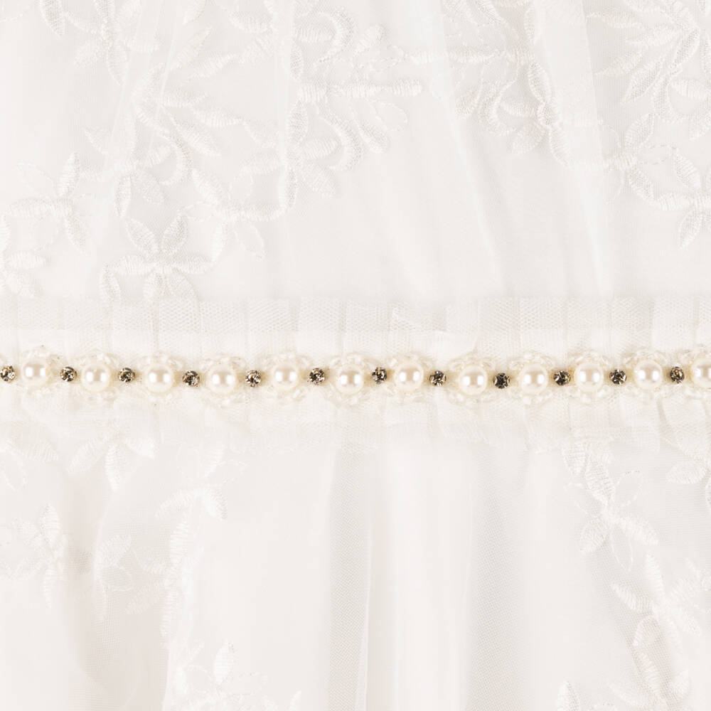 Sevva-Girls Ivory Floral Organza Gown | Childrensalon Outlet