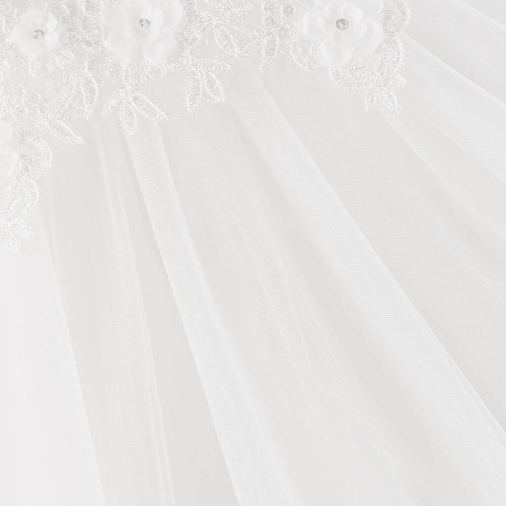 Sevva-Кремовое кружевное платье из тюля для девочек | Childrensalon Outlet