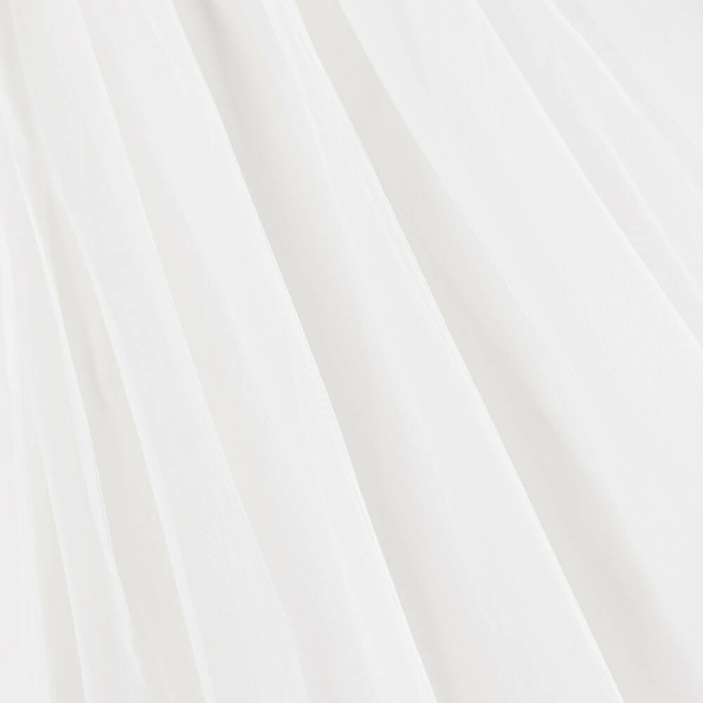 Sevva-Кремовое атласное платье из тюля для девочек | Childrensalon Outlet