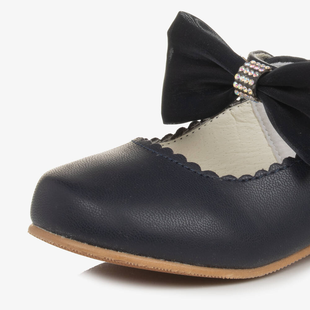 Sevva-Girls Navy Bar Shoes | Childrensalon Outlet