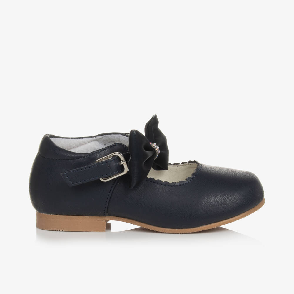 Sevva-Girls Navy Bar Shoes | Childrensalon Outlet