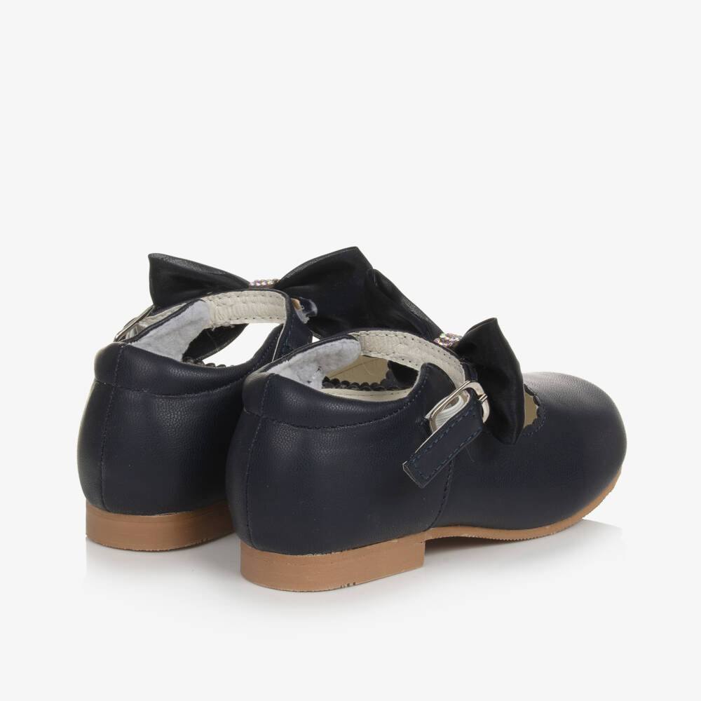Sevva-Girls Navy Bar Shoes | Childrensalon Outlet
