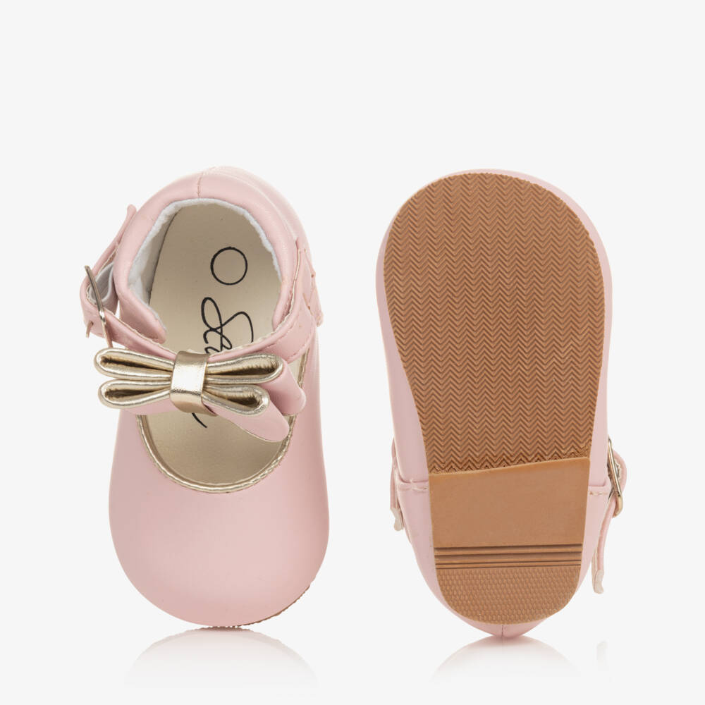 Sevva-Girls Pink Faux Leather Bow Shoes | Childrensalon Outlet