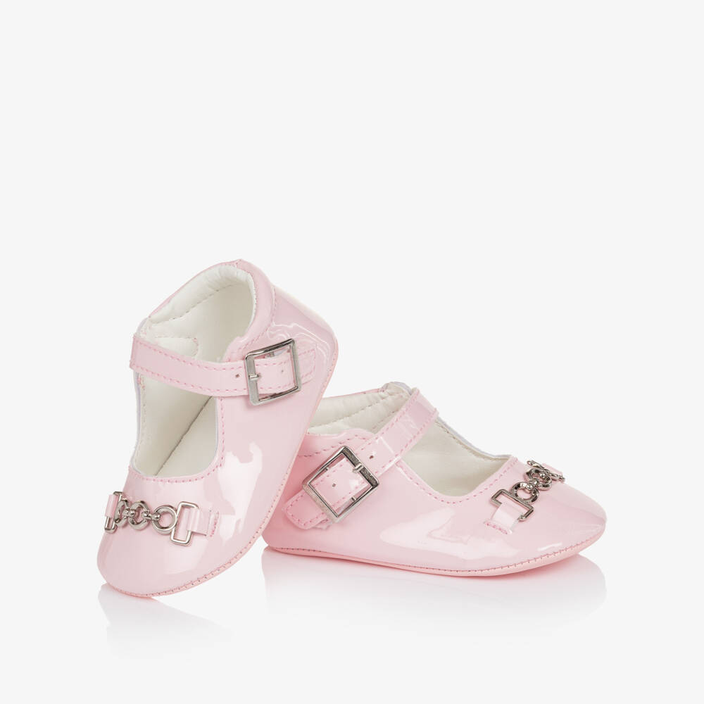Sevva-Girls Pink Patent Pre-walker Shoes | Childrensalon Outlet