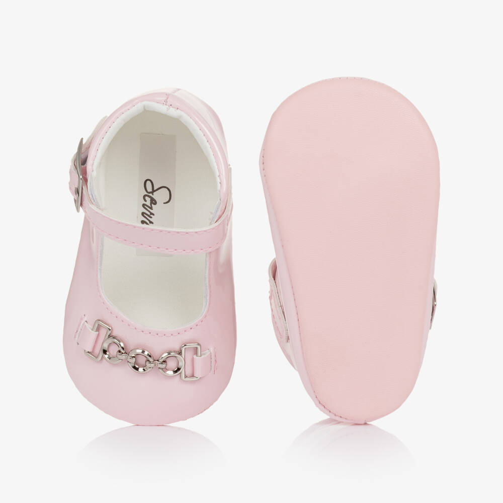 Sevva-Girls Pink Patent Pre-walker Shoes | Childrensalon Outlet
