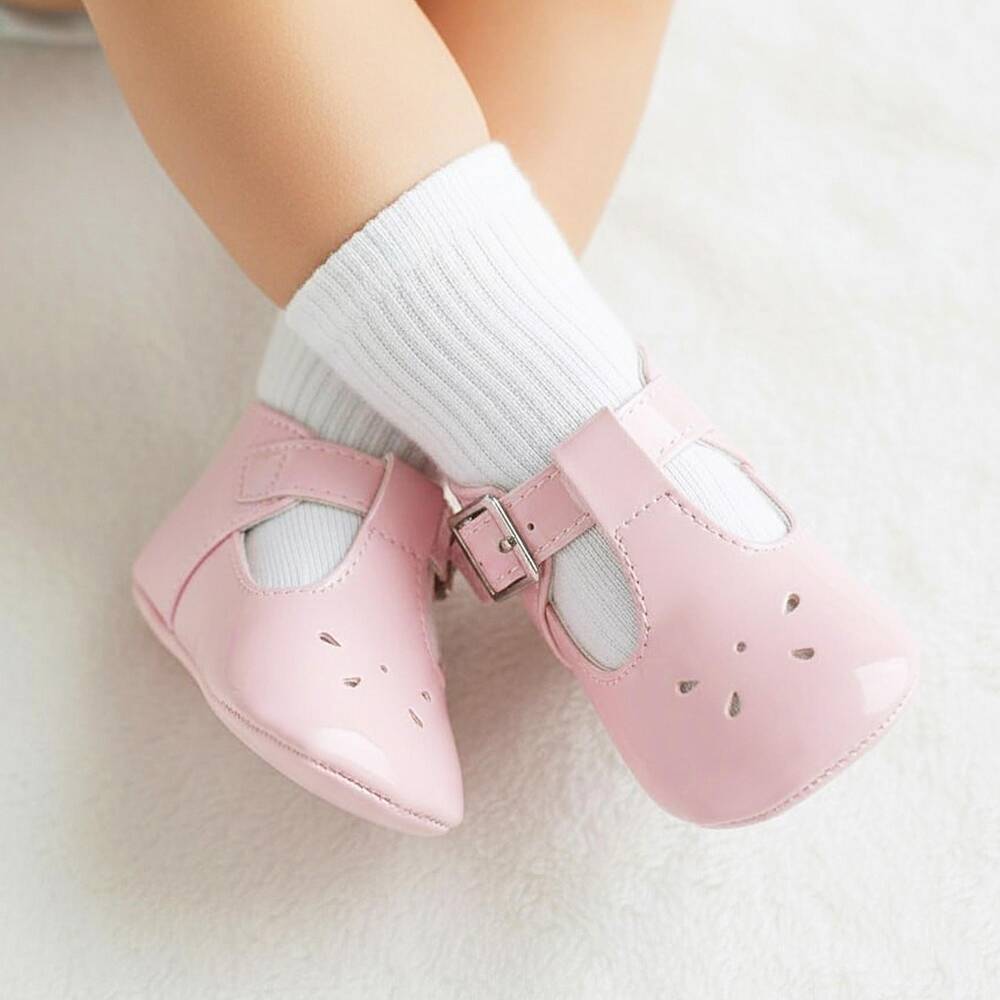 Sevva-Girls Pink Patent Pre-Walker Shoes | Childrensalon Outlet