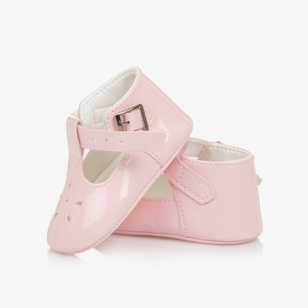 Sevva-Girls Pink Patent Pre-Walker Shoes | Childrensalon Outlet