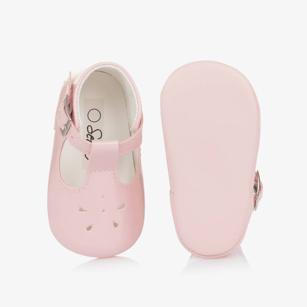 Sevva-Girls Pink Patent Pre-Walker Shoes | Childrensalon Outlet