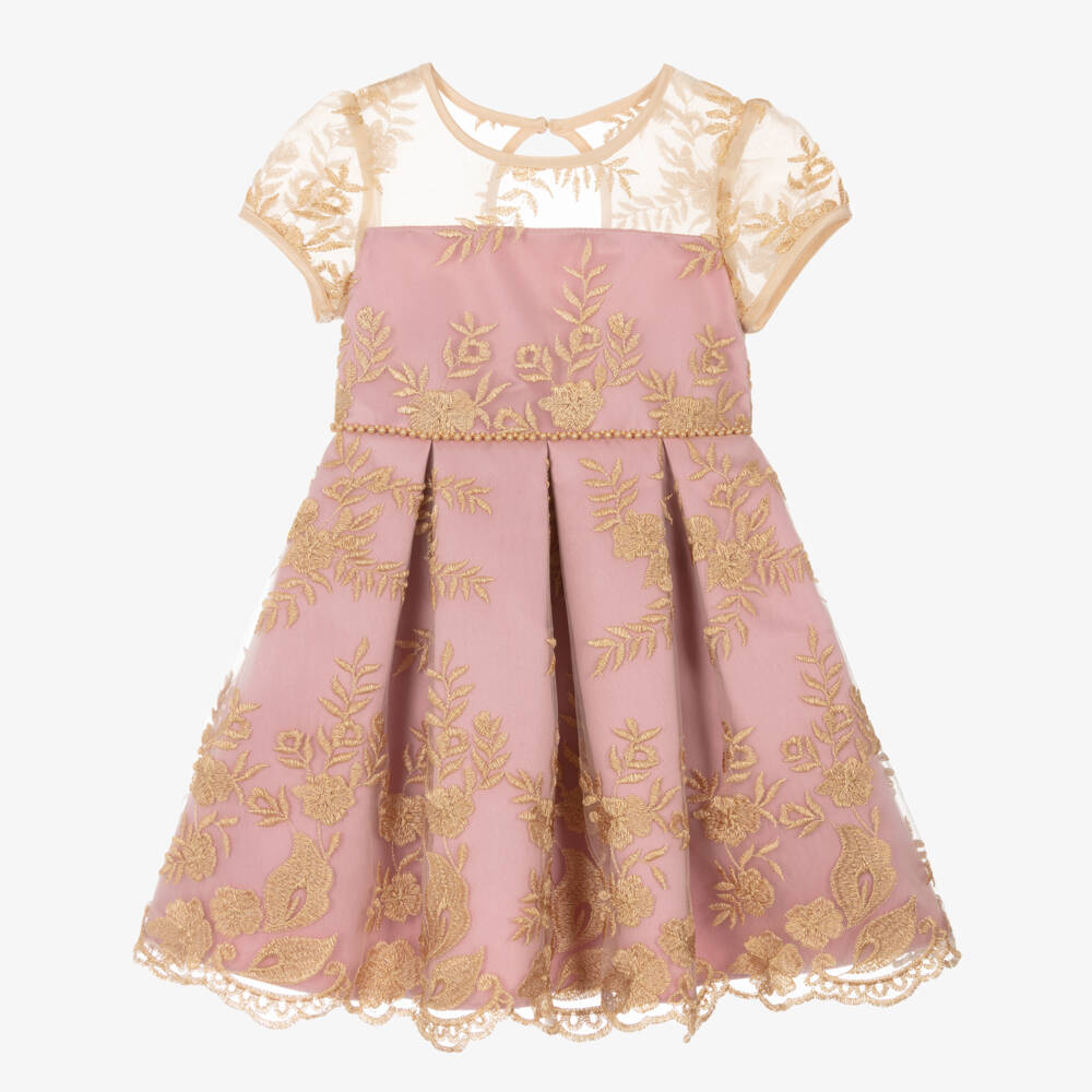 Sevva-فستان ساتان وردي للبنات | Childrensalon Outlet