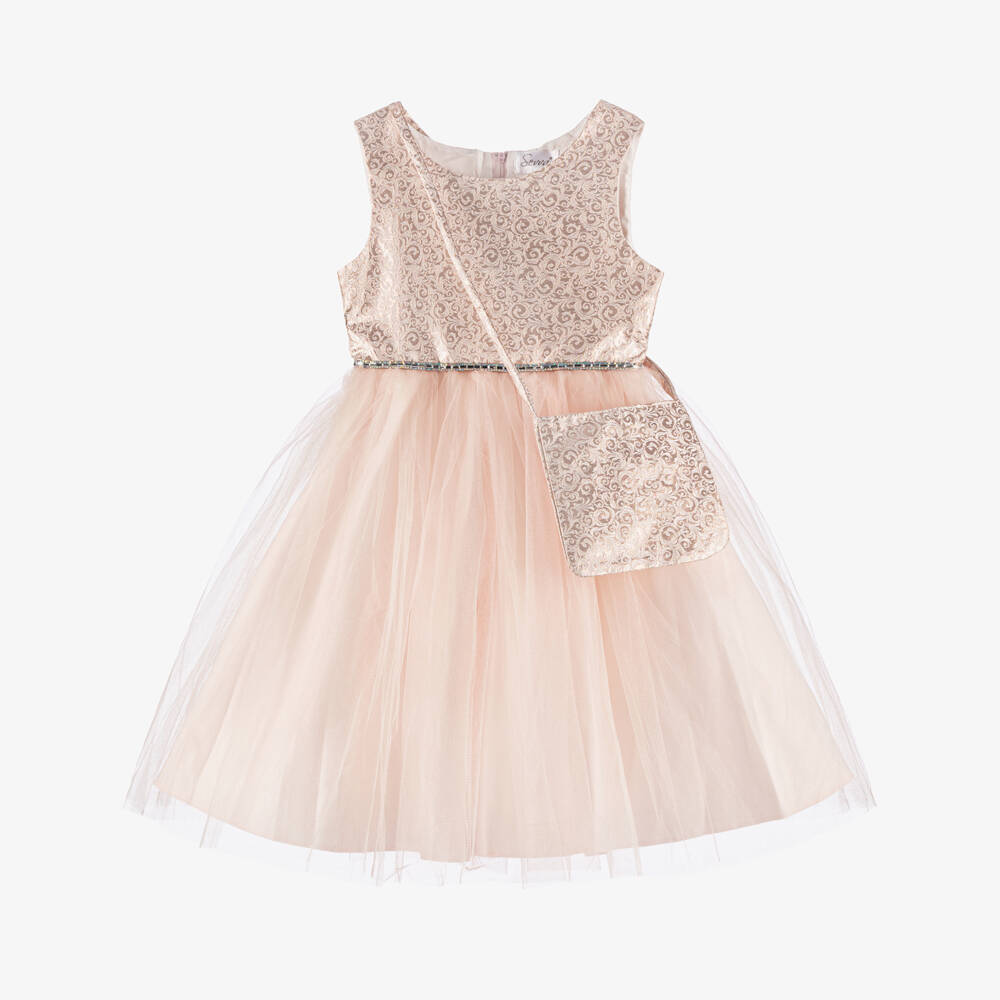 Sevva-Girls Pink Satin & Tulle Ensemble | Childrensalon Outlet