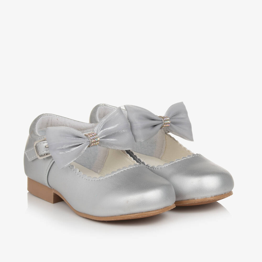 Sevva-Girls Sparkling Silver Bar Shoes | Childrensalon Outlet