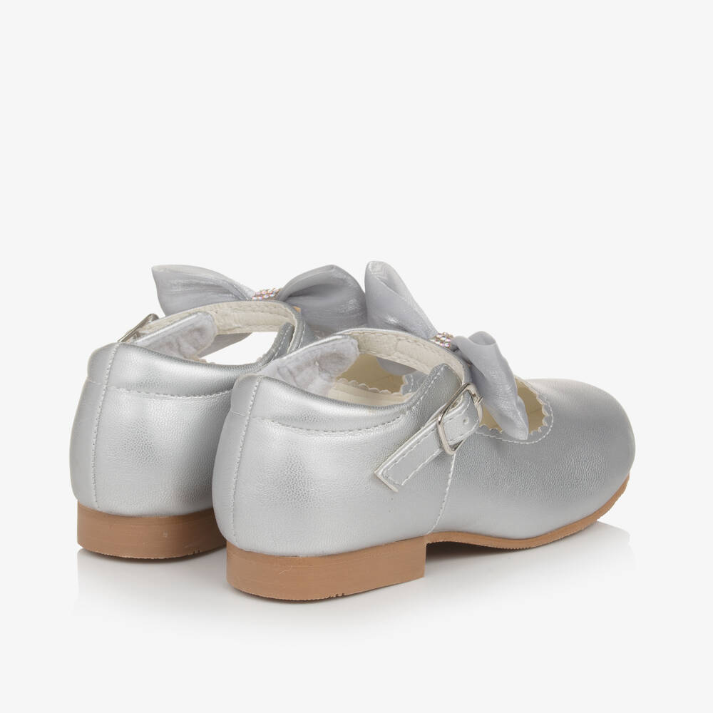 Sevva-Girls Sparkling Silver Bar Shoes | Childrensalon Outlet