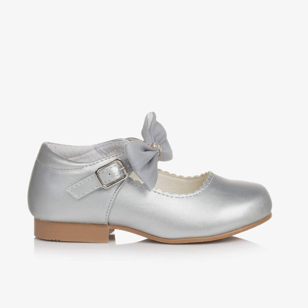 Sevva-Girls Sparkling Silver Bar Shoes | Childrensalon Outlet