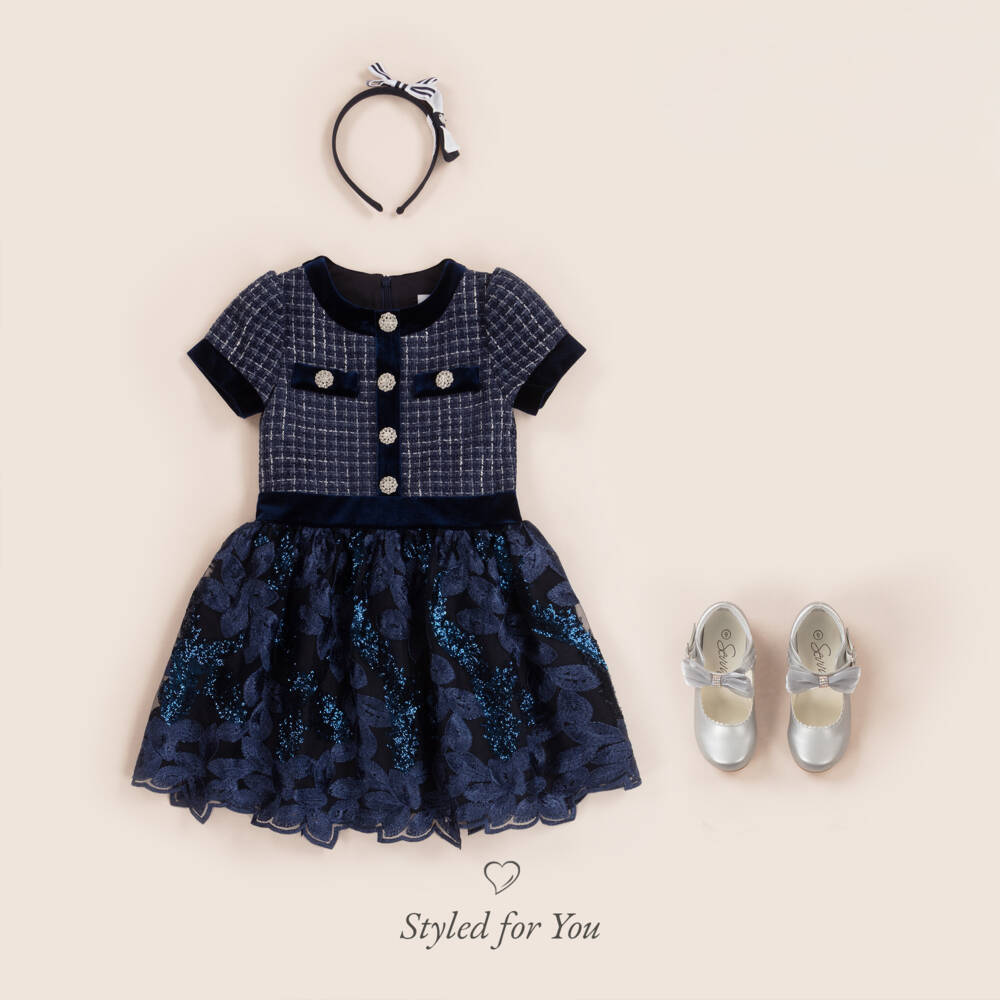 Sevva-Girls Sparkling Silver Bar Shoes | Childrensalon Outlet