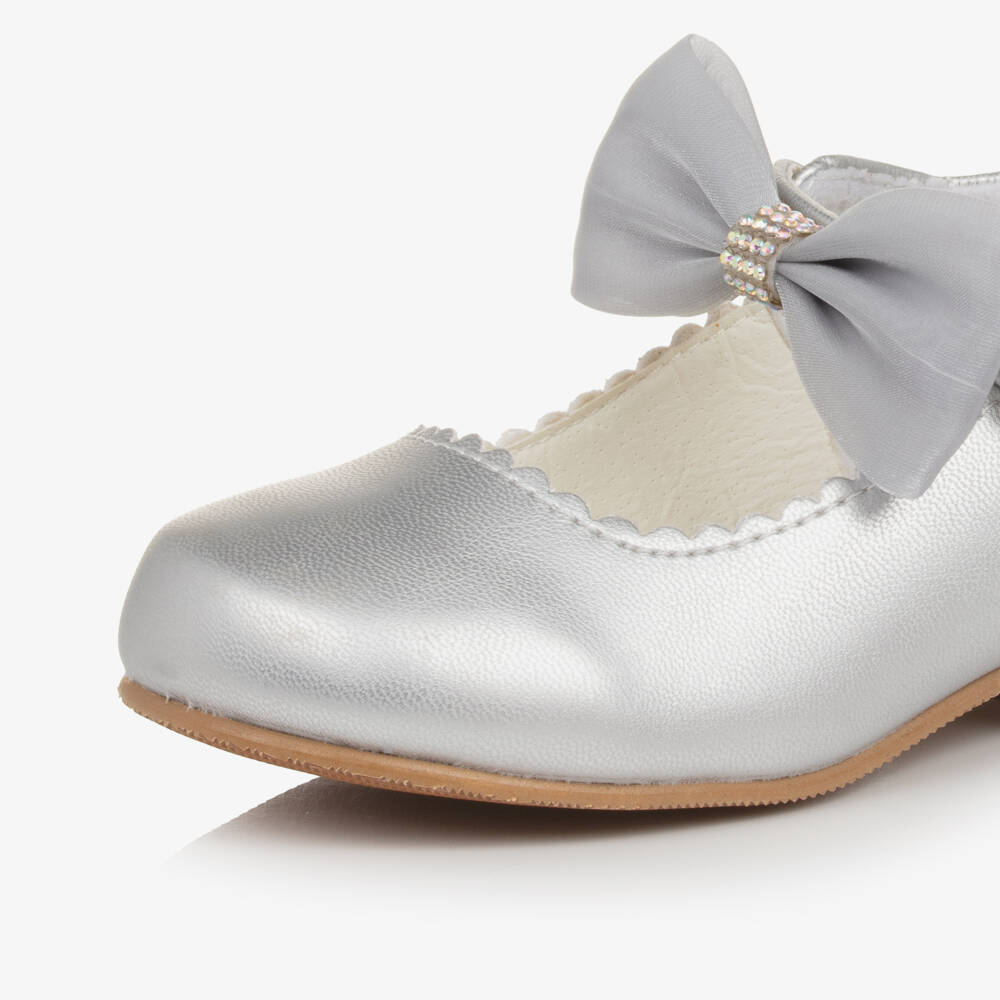 Sevva-Girls Sparkling Silver Bar Shoes | Childrensalon Outlet